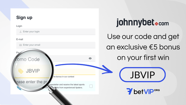 JohnnyBet promo code 2026