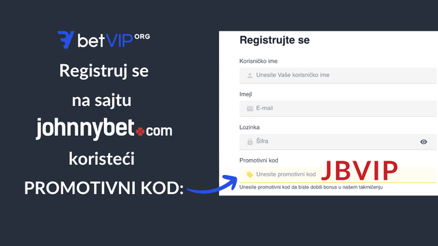 JohnnyBet promotivni kod registracija